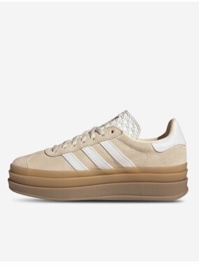adidas Big Kids Cream Gazelle Platform Sneakers